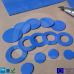 Siliconen plaatrubber blauw | 60 Shore | Met talk |1,2 mtr breed | 3 mm dik | Per meter